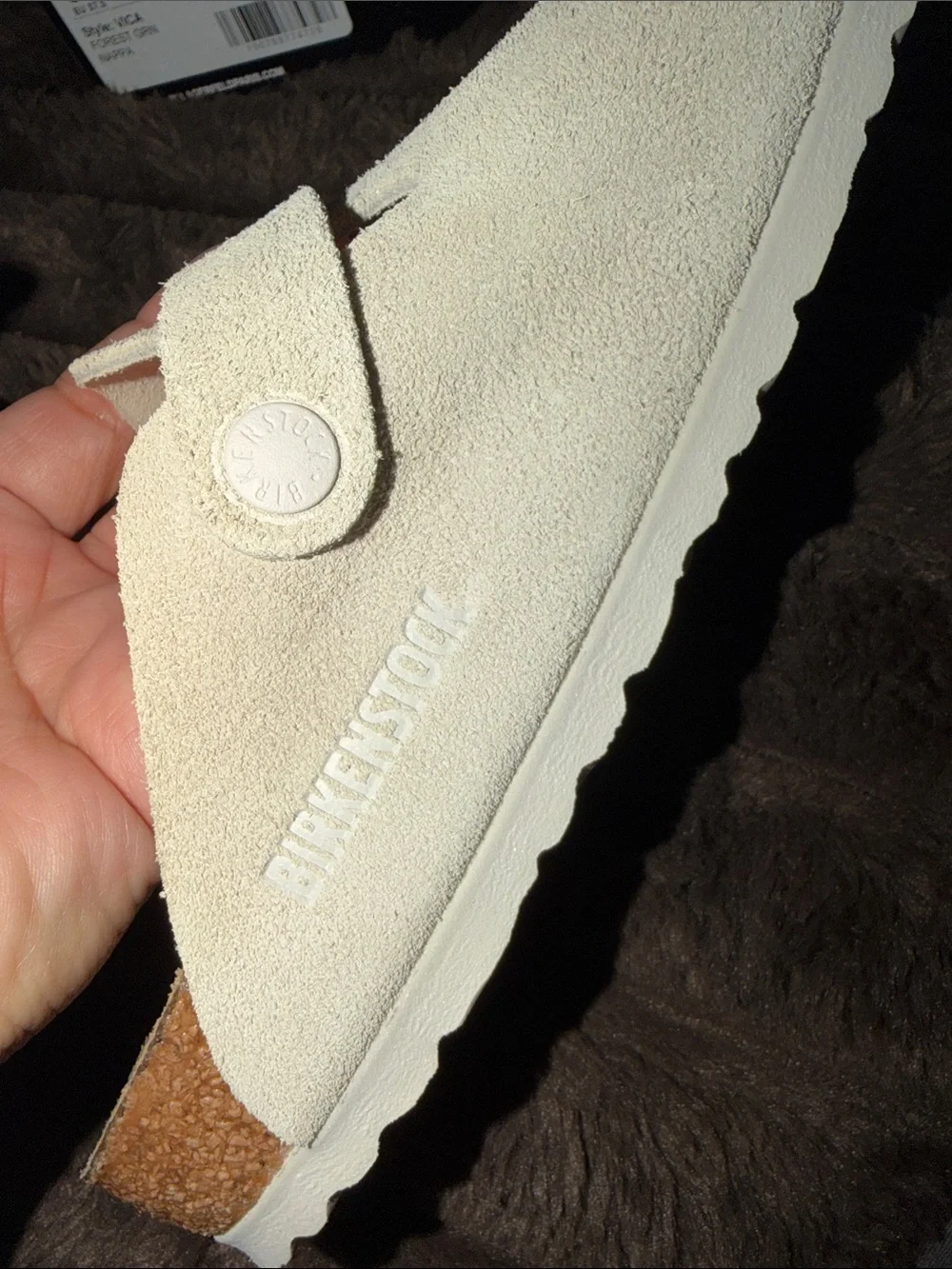 Birkenstock Boston Clog   Suede‎ Clog in Off-White